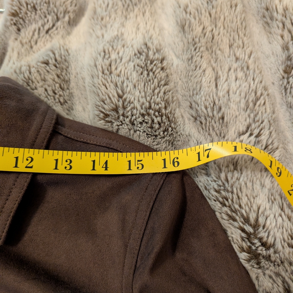 Tommy Bahama Chocolate Brown Faux Suede Trucker Jacket - Picture 5 of 8